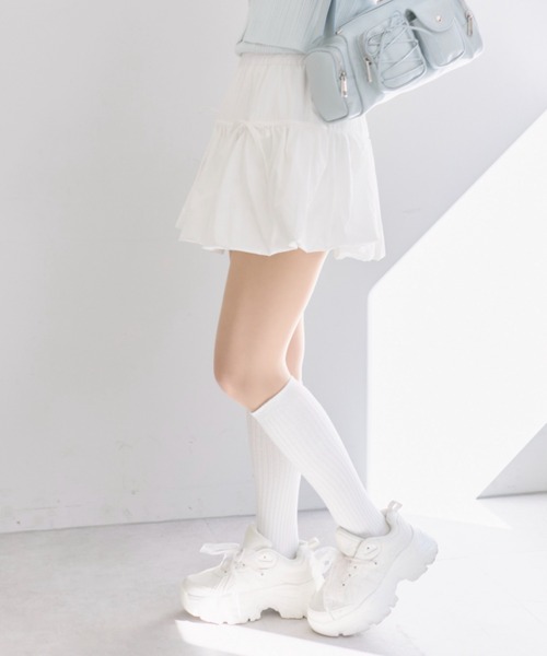 OLIVE des OLIVE（オリーブデオリーブ）の「バルーンリボンミニスカート（スカート・レディース・オフホワイト・FREE）」の5枚目の写真