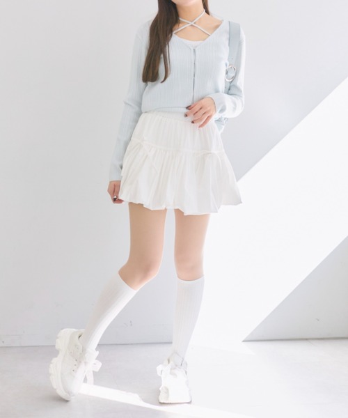 OLIVE des OLIVE（オリーブデオリーブ）の「バルーンリボンミニスカート（スカート・レディース・オフホワイト・FREE）」の9枚目の写真