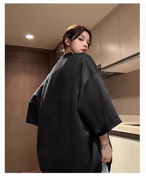 プリーツ袖 ジャケット リュクス ブラック 美シルエット 韓国 フロント ビッグ ロゴ プリント 韓国 ストリート Y2K 古着風
