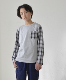 Tappet（タペット）の「チェックシャツ袖長袖Ｔ（Tシャツ/カットソー）」