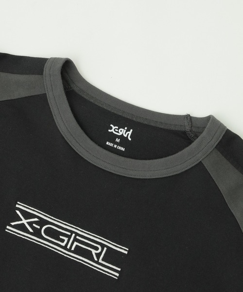 XGirl 黒 クルーネック トレーナー 楽天市場】エックスガール X-girl COLLEGE LOGO CREW SWEAT TOP