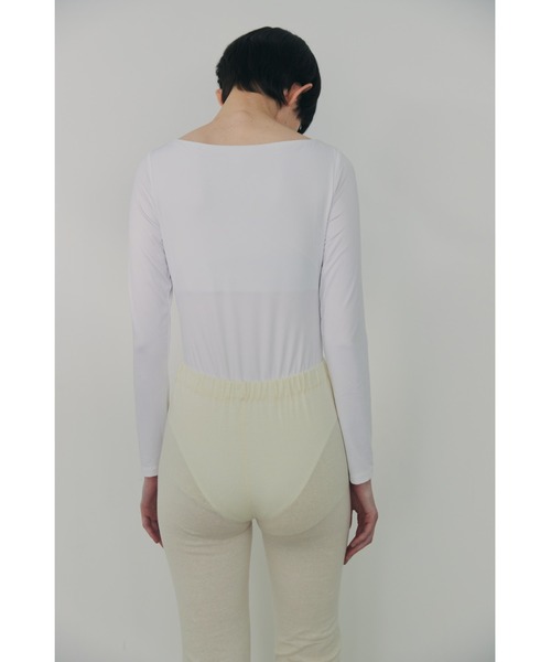 Abor(アボア)の「【Abor】Knitted Leggings Pants/ニットレギンスパンツ(レギンス/スパッツ・レディース・アイボリー/ダークグレー・FREE)」の4枚目の写真