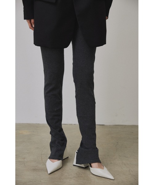 Abor(アボア)の「【Abor】Knitted Leggings Pants/ニットレギンスパンツ(レギンス/スパッツ・レディース・アイボリー/ダークグレー・FREE)」の14枚目の写真