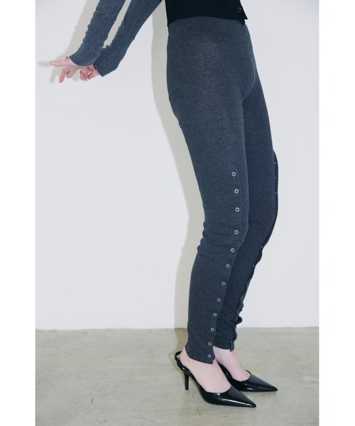 Abor(アボア)の「【Abor】Knitted Leggings Pants/ニットレギンスパンツ(レギンス/スパッツ・レディース・アイボリー/ダークグレー・FREE)」の18枚目の写真