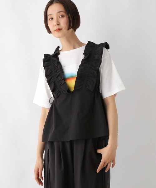 LEPSIM(レプシィム)の「ドロストフリルノースリーブブラウス 290551(シャツ/ブラウス・レディース・ベージュ/ブラック/ライトグレー・FREE)」の13枚目の写真