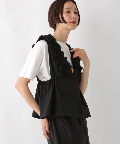 LEPSIM(レプシィム)の「ドロストフリルノースリーブブラウス 290551(シャツ/ブラウス・レディース・ベージュ/ブラック/ライトグレー・FREE)」の14枚目の写真