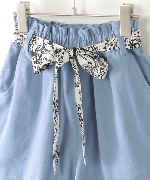 ikka(イッカ)の「スカーフベルト付きストレッチキュロット(120~160cm)(その他パンツ・キッズ・ブルー/ダークグレー/ベージュ・120/130/140/150/160)」の13枚目の写真