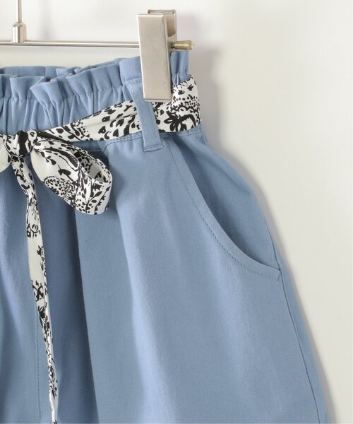 ikka(イッカ)の「スカーフベルト付きストレッチキュロット(120~160cm)(その他パンツ・キッズ・ブルー/ダークグレー/ベージュ・120/130/140/150/160)」の14枚目の写真