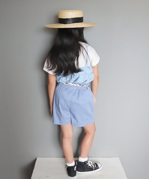 ikka(イッカ)の「スカーフベルト付きストレッチキュロット(120~160cm)(その他パンツ・キッズ・ブルー/ダークグレー/ベージュ・120/130/140/150/160)」の22枚目の写真