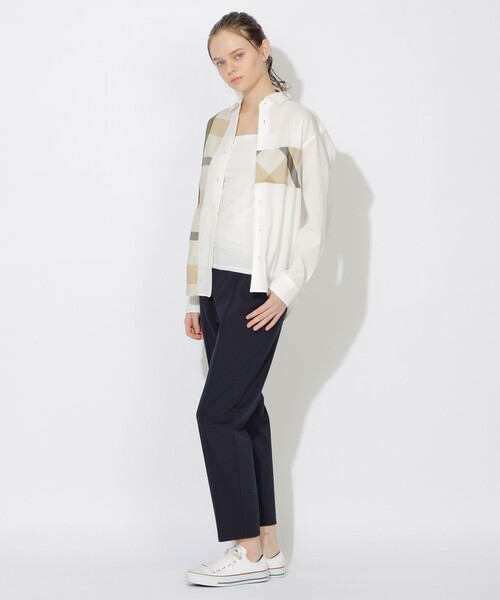 CB CRESTBRIDGE(シービークレストブリッジ)の「エアークロスパーシャルチェックシャツ(シャツ/ブラウス・メンズ・ブラック/オフホワイト・1/2/3)」の5枚目の写真