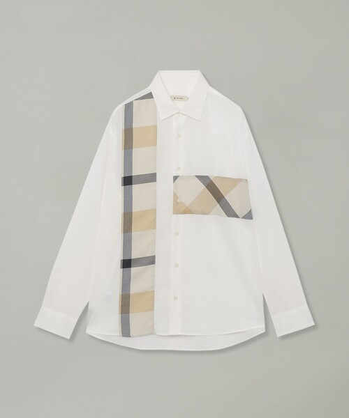 CB CRESTBRIDGE(シービークレストブリッジ)の「エアークロスパーシャルチェックシャツ(シャツ/ブラウス・メンズ・ブラック/オフホワイト・1/2/3)」の8枚目の写真