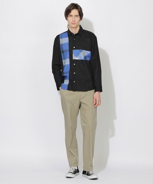 CB CRESTBRIDGE(シービークレストブリッジ)の「エアークロスパーシャルチェックシャツ(シャツ/ブラウス・メンズ・ブラック/オフホワイト・1/2/3)」の10枚目の写真