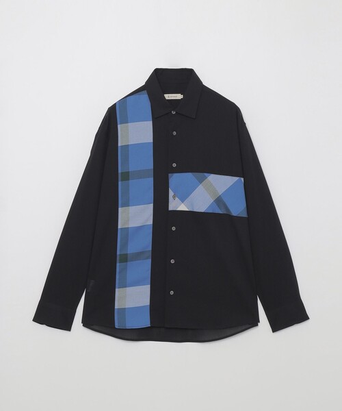 CB CRESTBRIDGE(シービークレストブリッジ)の「エアークロスパーシャルチェックシャツ(シャツ/ブラウス・メンズ・ブラック/オフホワイト・1/2/3)」の14枚目の写真