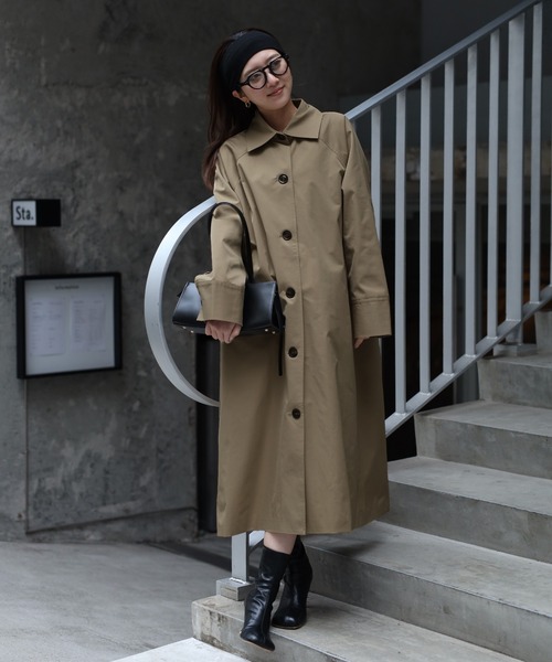 セール】soutien collar spring coat / ステンカラースプリング