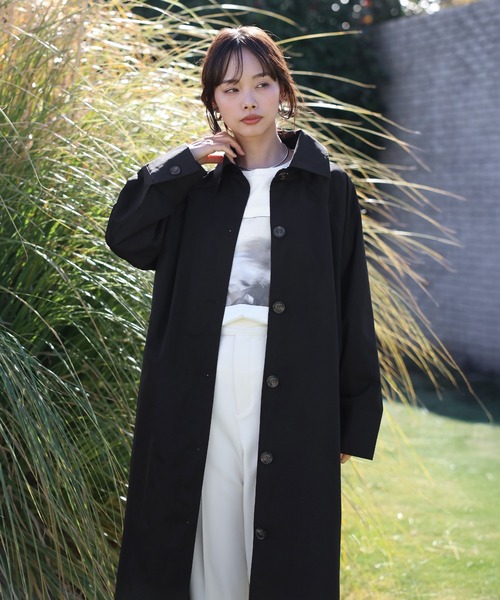 セール】soutien collar spring coat / ステンカラースプリング
