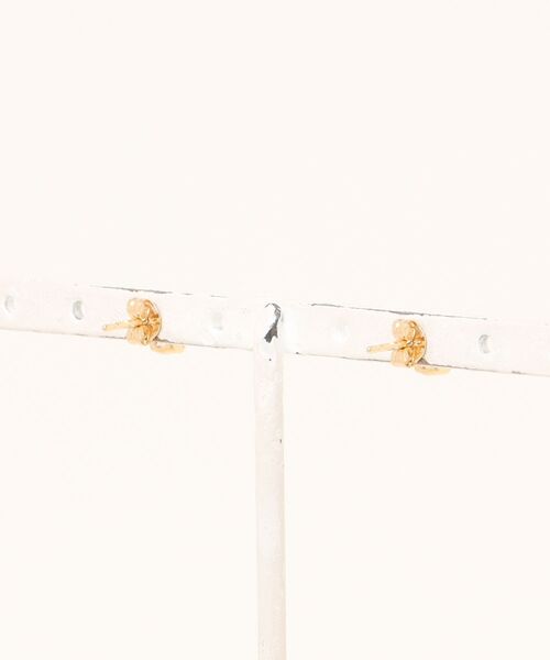 セカンドピアス] K18モルガナイト ドロップピアス（ピアス（両耳用