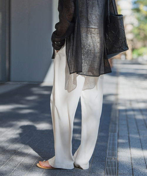 Spick and Span サテンイージーパンツ 追加》サテンイージーパンツ（スラックス）｜Spick & Span