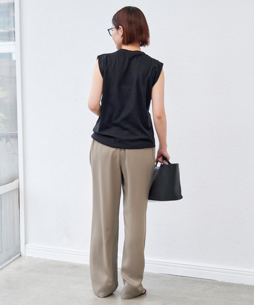 追加》サテンイージーパンツ（スラックス）｜Spick & Span（スピック