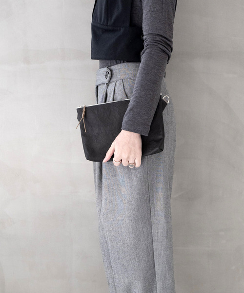 Senti(センティ)の「SENTI センティ / Dyneema(R) Leather 2WAY SACOCHE 超軽量ダイニーマレザー2WAYサコッシュ 牛革ショルダーバッグ / 3033(ショルダーバッグ・メンズ・ブラック系その他/ブラック・FREE)」の12枚目の写真