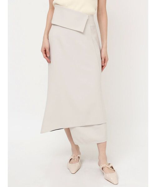 LAGUNAMOON(ラグナムーン)の「ウエストラペルアシンメトリースカート(スカート・レディース・グレー/アイボリー/ブラウン・MEDIUM/SMALL)」の18枚目の写真