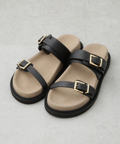 セール】CAMINANDO/DOUBLE BUCKLE SANDALS（サンダル