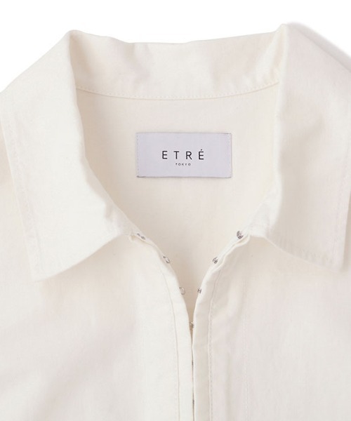 ETRE TOKYO（エトレトウキョウ）の「オープンカラーオーバーサイズダンガリーシャツ（シャツ/ブラウス・レディース・ホワイト・FREE）」の8枚目の写真