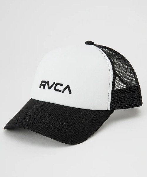 RVCA(ルーカ)の「RVCA メンズ MINI RVCA TRUCKER キャップ 【2025年春夏モデル】/ルーカロゴメッシュキャップ・帽子(キャップ・メンズ・ブラック系その他/ブラック/ブラウン系その他/ブルー系その他・FREE)」の1枚目の写真