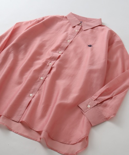 BEVERLY HILLS POLO CLUB（ビバリーヒルズポロクラブ）の「【Beverly Hills Polo Club/ビバリーヒルズポロクラブ】 ワンポイント シア―ロングスリーブシャツ（シャツ/ブラウス・レディース・ホワイト系その他/ピンク/グリーン系その他/ミント/グレー/オフホワイト・M）」の12枚目の写真