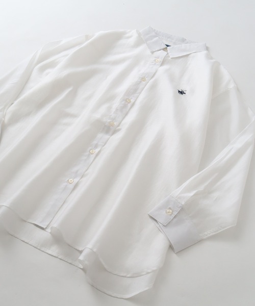 BEVERLY HILLS POLO CLUB（ビバリーヒルズポロクラブ）の「【Beverly Hills Polo Club/ビバリーヒルズポロクラブ】 ワンポイント シア―ロングスリーブシャツ（シャツ/ブラウス・レディース・ホワイト系その他/ピンク/グリーン系その他/ミント/グレー/オフホワイト・M）」の7枚目の写真