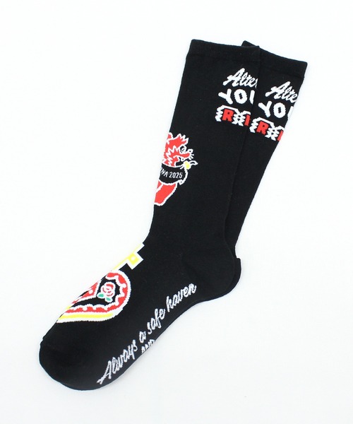 RNA（アールエヌエー）の「E5106 アップルモチーフソックス（ソックス/靴下・レディース・ラベンダー/ホワイト/ブラック・FREE）」の12枚目の写真