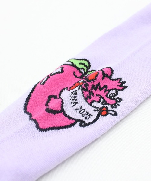 RNA（アールエヌエー）の「E5106 アップルモチーフソックス（ソックス/靴下・レディース・ラベンダー/ホワイト/ブラック・FREE）」の5枚目の写真