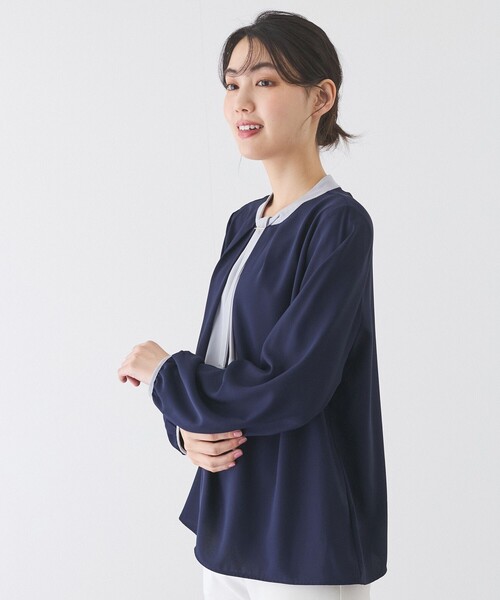 Jayro(ジャイロ)の「配色ボウタイブラウス(シャツ/ブラウス・レディース・ホワイト系その他/ブルー/ネイビー・M)」の19枚目の写真