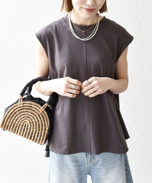 SHIPS for women / シップスウィメン SHIPS any:〈接触冷感/汗染み防止加工/洗濯機可能〉Aライン フレンチスリーブ TEE セール】SHIPS any:〈接触冷感/汗染み防止加工/洗濯機可能〉A