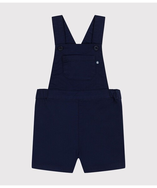 PETIT BATEAU(プチバトー)の「ショートサロペット(サロペット/オーバーオール・キッズ・ネイビー・12MONTH/18MONTH/24MONTH/36MONTH)」の2枚目の写真