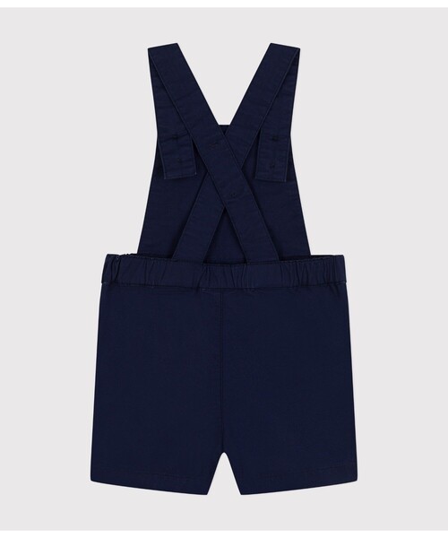 PETIT BATEAU(プチバトー)の「ショートサロペット(サロペット/オーバーオール・キッズ・ネイビー・12MONTH/18MONTH/24MONTH/36MONTH)」の4枚目の写真