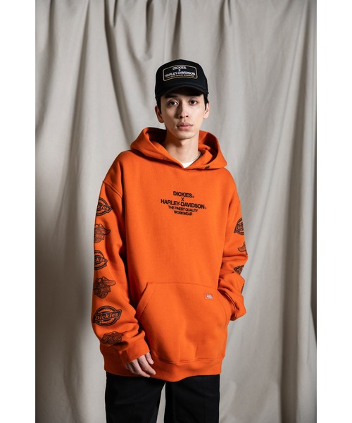 Dickies x HARLEY DAVIDSON イーグル スリーブ パーカー ユニ
