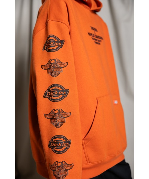 Dickies x H-D Eagle Sleeve Hoodie - Vintage Orange | Harley