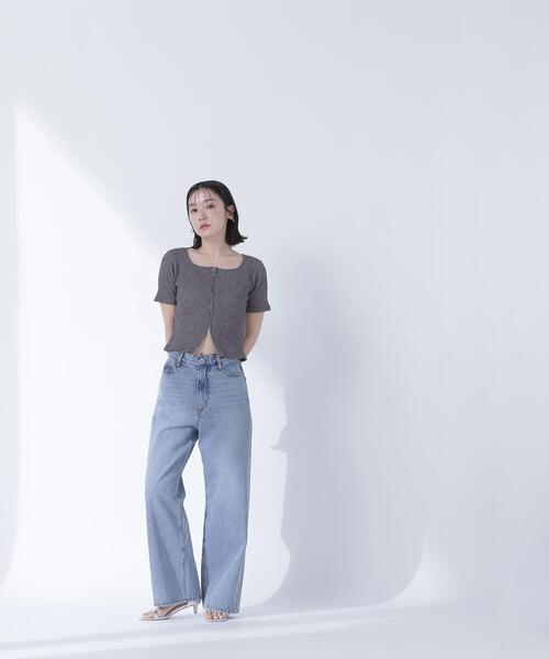 NATURAL BEAUTY BASIC(ナチュラルビューティーベーシック)の「◇コンパクトジップトップス(Tシャツ/カットソー・レディース・ブラウン/ダークブルー/グレー系その他・FREE)」の21枚目の写真