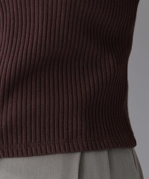 NATURAL BEAUTY BASIC(ナチュラルビューティーベーシック)の「◇コンパクトジップトップス(Tシャツ/カットソー・レディース・ブラウン/ダークブルー/グレー系その他・FREE)」の9枚目の写真
