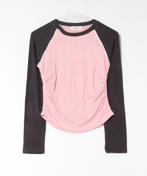 aimoha(アイモハ)の「ラグランスリーブ配色トップス(Tシャツ/カットソー・レディース・ピンク/ブルー・MEDIUM/LARGE)」の11枚目の写真
