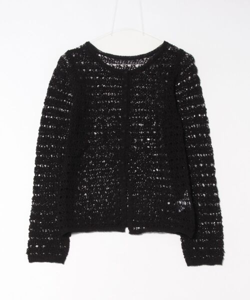 esutoreja（エストレジャ）の「スラブメッシュカーディガン（カーディガン/ボレロ・レディース・ブラック/ライム/カーキ・FREE）」の11枚目の写真