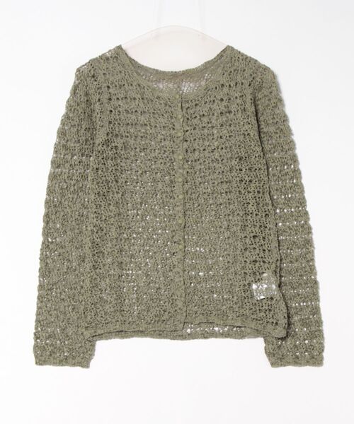 esutoreja（エストレジャ）の「スラブメッシュカーディガン（カーディガン/ボレロ・レディース・ブラック/ライム/カーキ・FREE）」の10枚目の写真