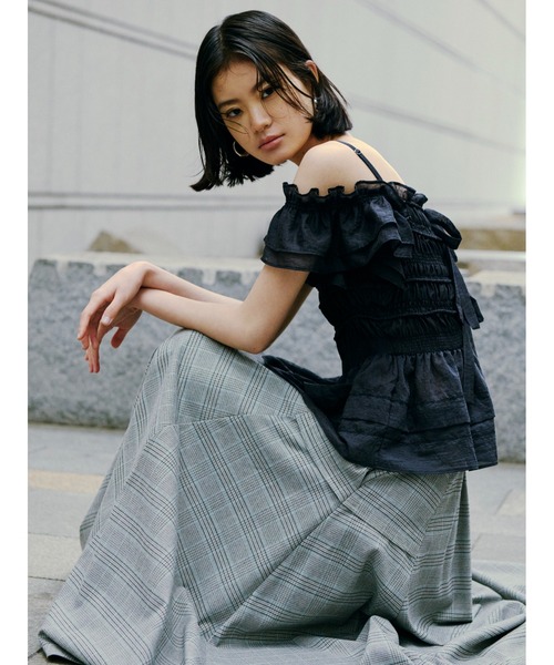 FRAY I.D（フレイアイディー）の「【FRAY I.D｜Dickies】チノフレアスカート（スカート・レディース・ピンク/ベージュ/チェック・0/1）」の8枚目の写真