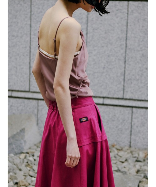 FRAY I.D（フレイアイディー）の「【FRAY I.D｜Dickies】チノフレアスカート（スカート・レディース・ピンク/ベージュ/チェック・0/1）」の6枚目の写真