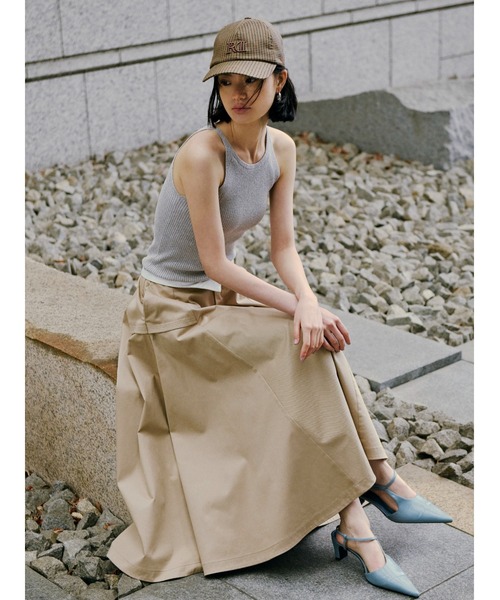 FRAY I.D（フレイアイディー）の「【FRAY I.D｜Dickies】チノフレアスカート（スカート・レディース・ピンク/ベージュ/チェック・0/1）」の4枚目の写真