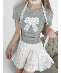 PHILLY | 【プチプラ￥2199★】リボンワッペンコンパクトT(Tシャツ/カットソー)