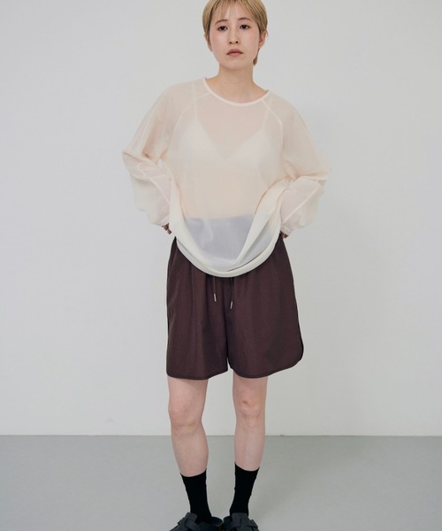 lit（リット）の「Piping Easy Short Pants（その他パンツ・レディース・ブラック/ワイン/ベージュ・FREE）」の10枚目の写真