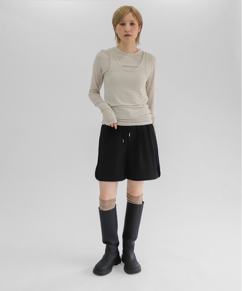 lit(リット)の「Piping Easy Short Pants(その他パンツ・レディース・ブラック/ワイン/ベージュ・FREE)」の21枚目の写真