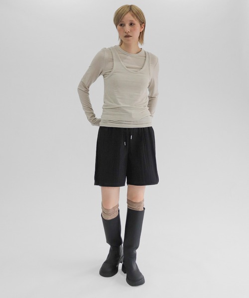lit(リット)の「Piping Easy Short Pants(その他パンツ・レディース・ブラック/ワイン/ベージュ・FREE)」の20枚目の写真