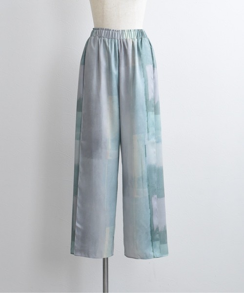 Eimee Law（エイミーロウ）の「水彩ptタックスリットパンツ（その他パンツ・レディース・ピンク/ブラウン/グリーン・FREE）」の20枚目の写真